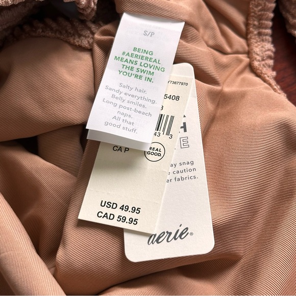 🌞 Aerie Chic – Tan One-Piece Swimsuit | NWT 🌞 - Picture 5 of 7